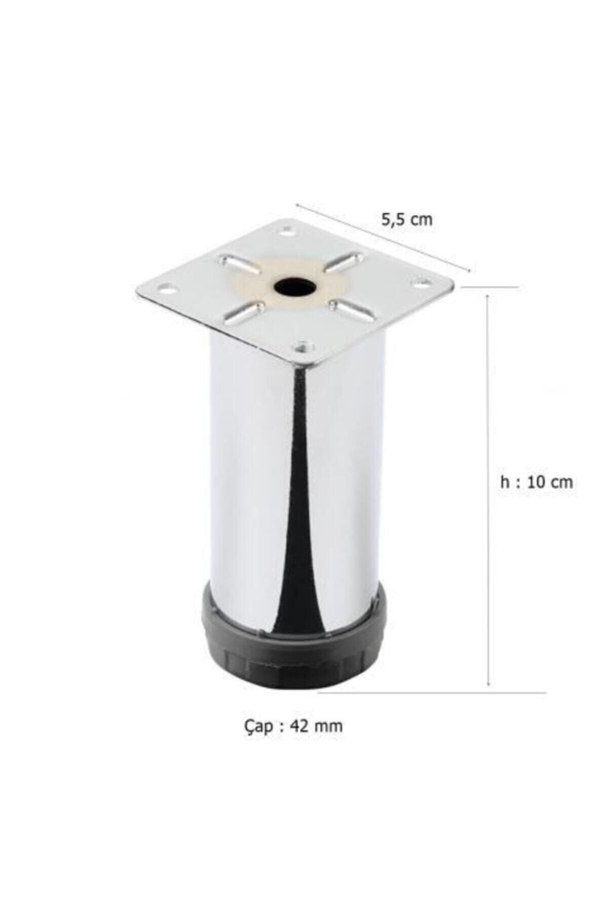 Tablalı Ayarlı Metal Baza Ayağı 10cm